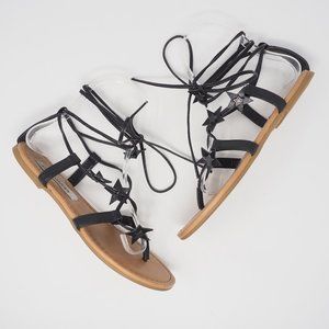 Steve Madden Jupiter Sandals Stars Black 6.5